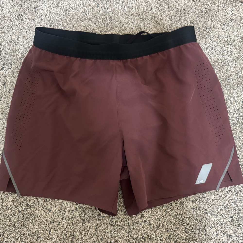 Men's Maroon Performance Running Shorts - Unbranded